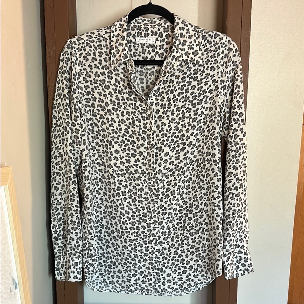 Equipment Silk Animal Print Blouse